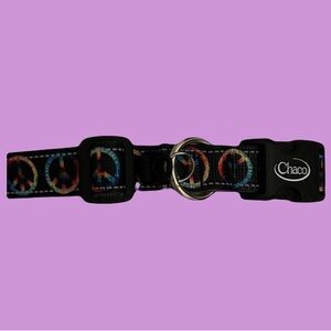 Chaco peace sign M/L dog collar